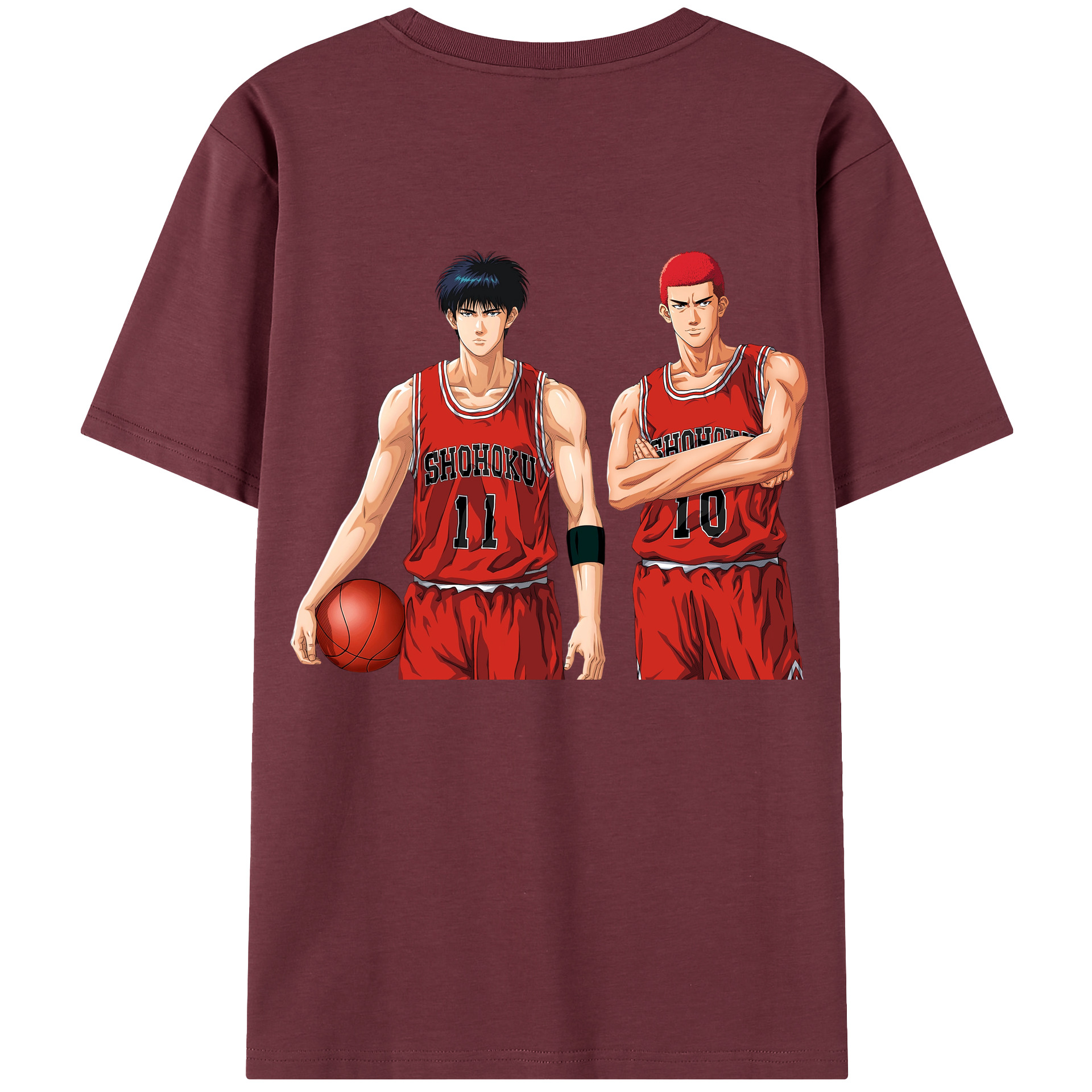 SLAM DUNK／スラムダンク 綿100％半袖Tシャツ（背面プリント）